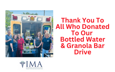 IMA Bottled Water Donations Help First Responders Beat The Heat During Emergencies